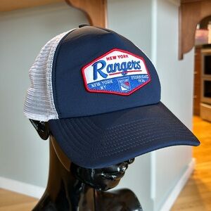 NHL New York Rangers adidas Foam Trucker Snapback Hat - Navy/White